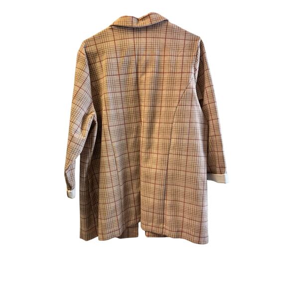 Liverpool Los Angeles Oversized Long Plaid Ladies Blazer 2X - Picture 5 of 7